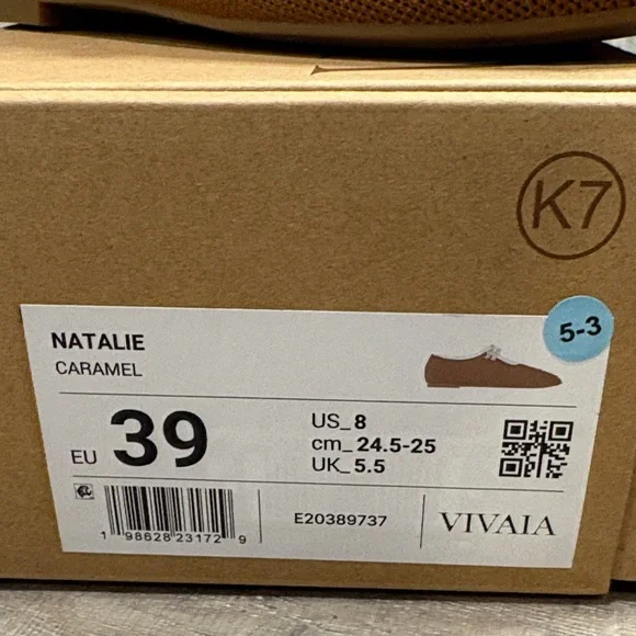 VIVAIA Natalie Caramel Brown Casual Mary Jane Shoes EUC Clean! 8, EU39 - Picture 2 of 8